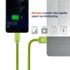 Cablu de date Swissten textil USB / USB-C 1,2 m verde