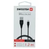 Cablu de date Swissten TPE USB / Lightning MFI 1,2 m Negru