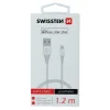 Cablu de date Swissten TPE USB / Lightning MFI 1,2 M Alb