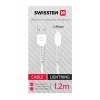 Cablu de date Swissten USB/Lightning Alb 1,2m 