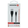Cablu de date Swissten USB / Micro USB 1,5 m Negru (9mm)