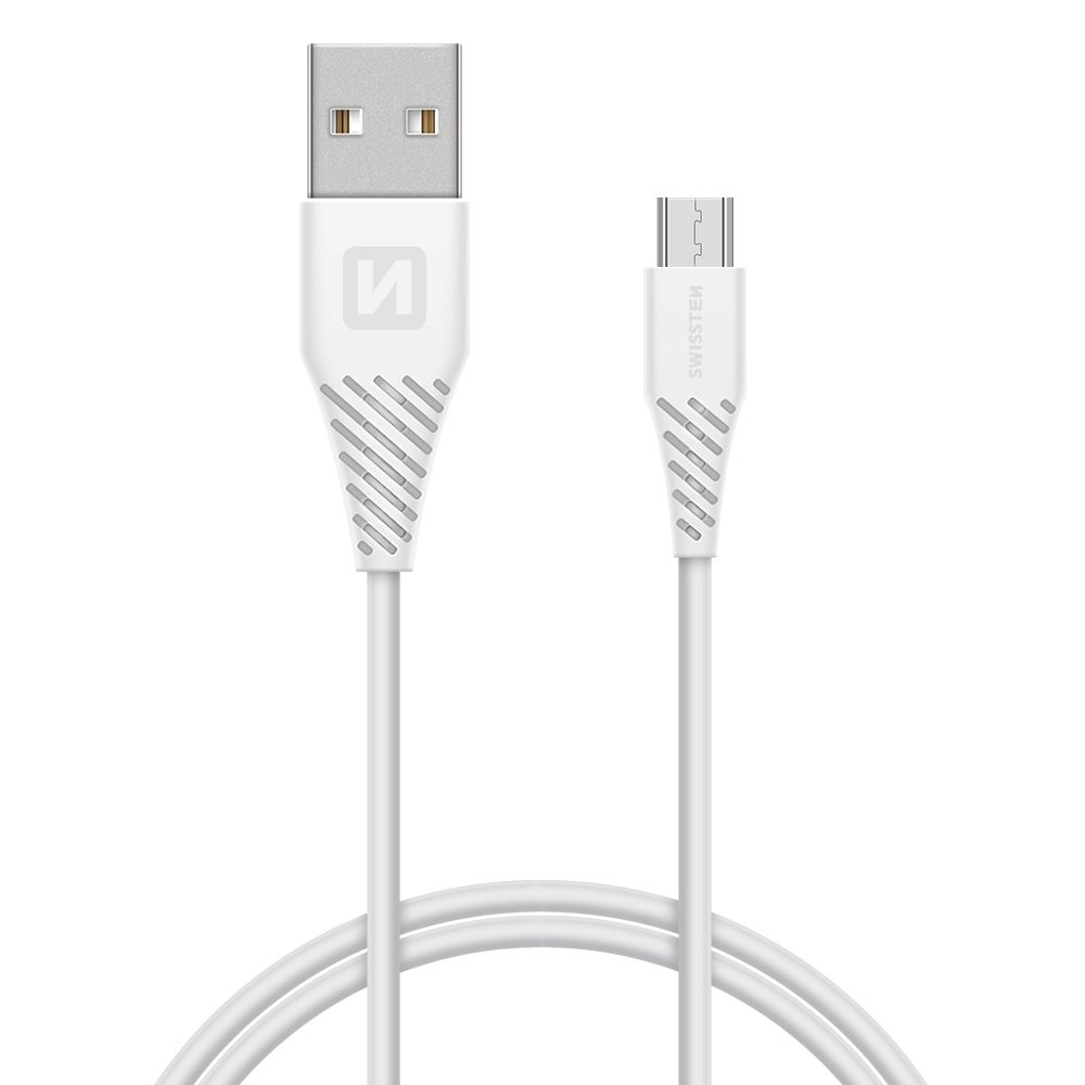 Cablu de date Swissten USB / Micro USB 1,5 m Alb (6,5 mm) thumb
