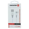 Cablu de date Swissten USB / Micro USB 1,5 m Alb (9mm)