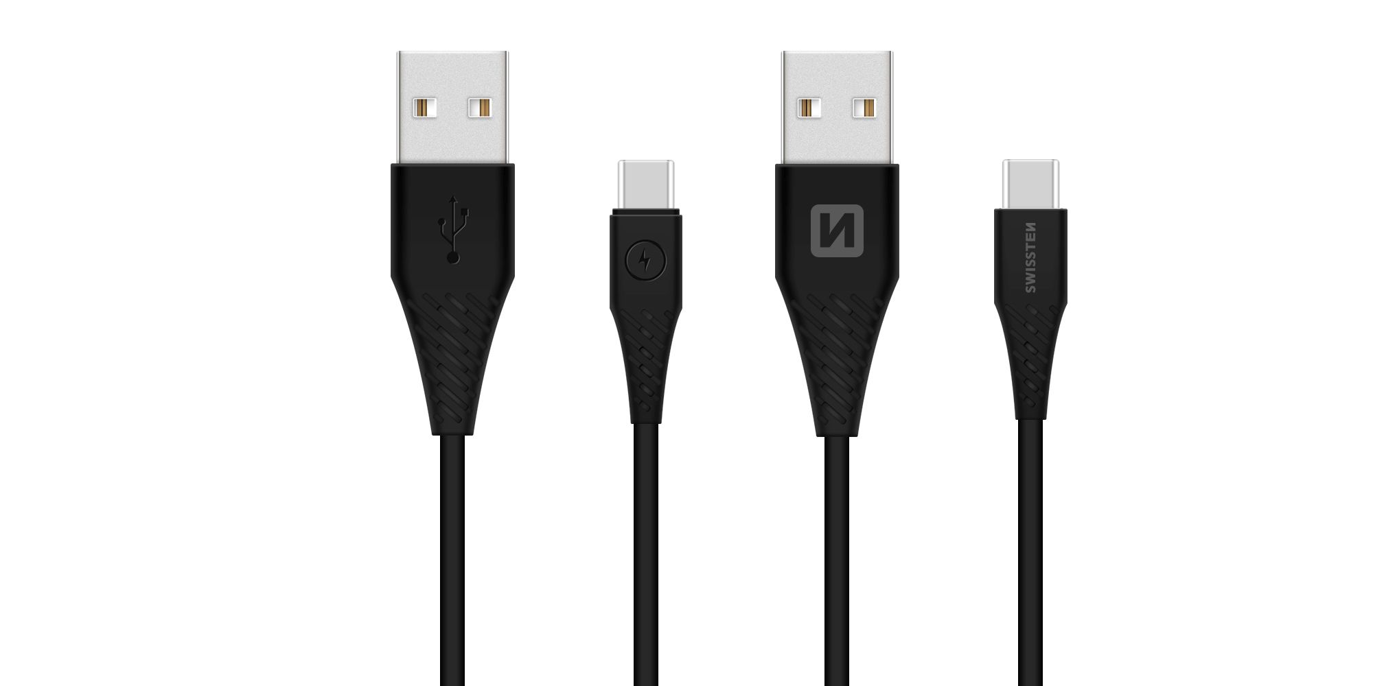Cablu de date Swissten USB / USB-C 3.1 Negru 1,5m (7mm) thumb