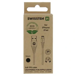Cablu Date Swissten USB to Lightning 1.2m Negru