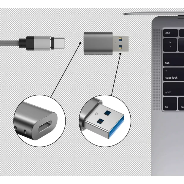 Adaptor Swissten USB-A (M)/USB-C (F)