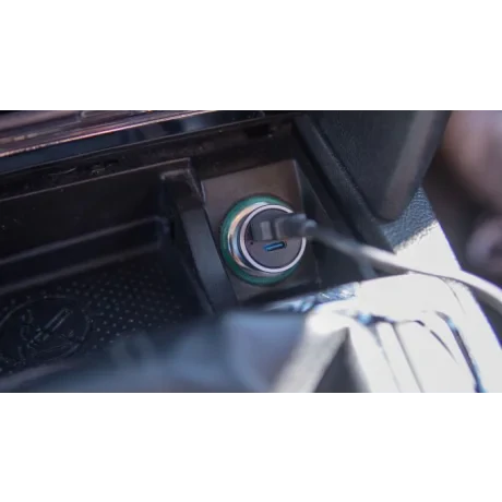 Adaptator Auto Swissten livrare putere usb-c + incarcare rapida 3.0 36w metal argint