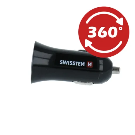Incarcator Auto Swissten 2.4A cu 2x USB + Cablu Micro Usb