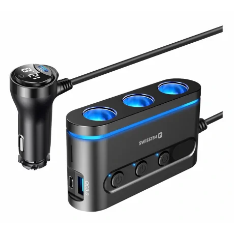 Swissten Adaptor  cu iesire 3x CL, 2x UCB-C PD si 1X USB-A QA 3.0, 108W-216W