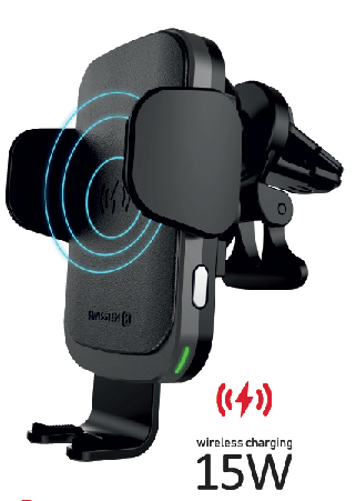 Suport auto inteligent ventilatia masinii cu incarcare wireless 15W Swissten S-GRIP W2-AV5 thumb