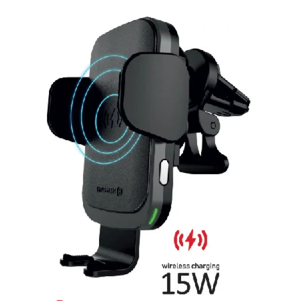 Suport auto inteligent ventilatia masinii cu incarcare wireless 15W Swissten S-GRIP W2-AV5
