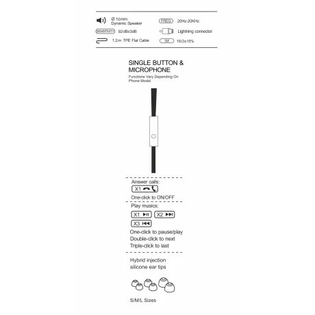 Swissten Earbuds Dynamic Lightning YS500 elegant