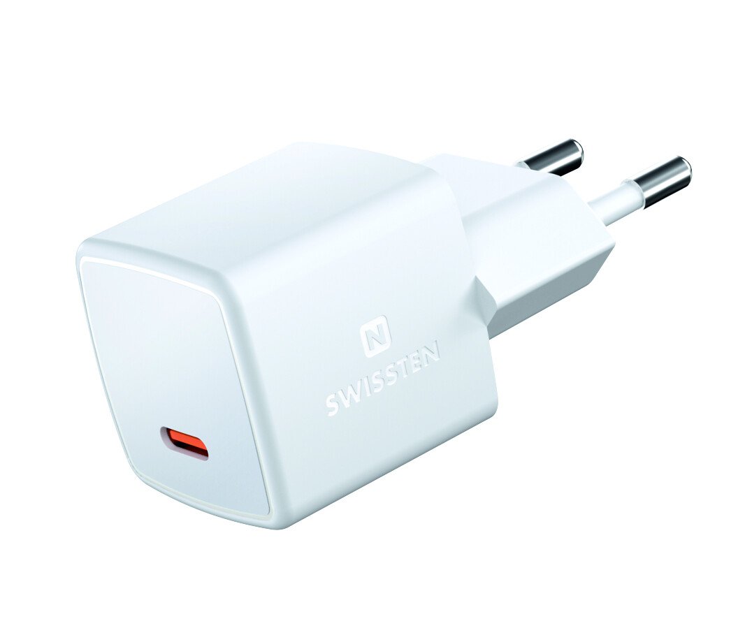 Adaptor Swissten Mini Travel Gan USB-C 25W Power delivery thumb