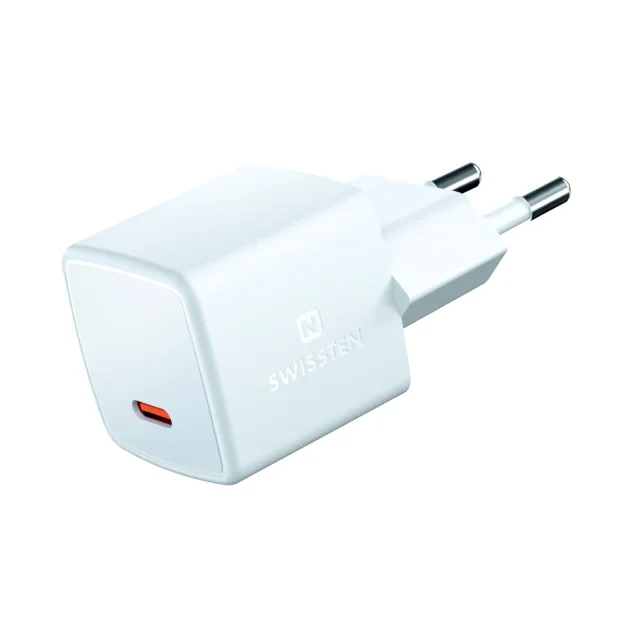 Adaptor Swissten Mini Travel Gan USB-C 25W Power delivery