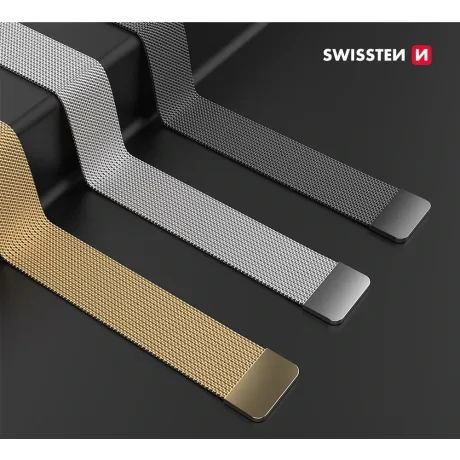 Swissten Curea PRO Apple Watch Milan Pull 42-44 mm Gold