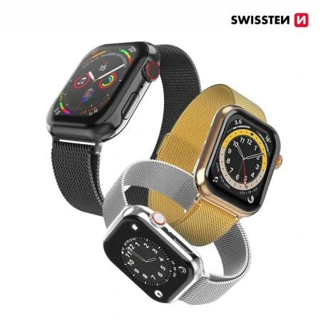 Swissten Curea PRO Apple Watch Milan Pull 42-44 mm Gold