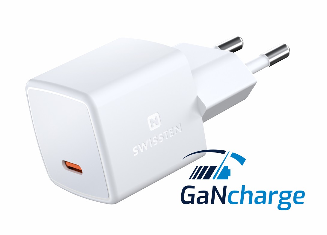 Adaptor Swissten Mini Travel Gan USB-C 33W Power delivery thumb