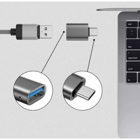 Swissten OTG Adapter USB-C (M)/USB-A (F)