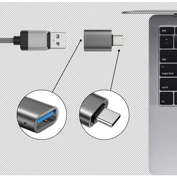 Swissten OTG Adapter USB-C (M)/USB-A (F)