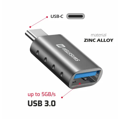 Swissten OTG Adapter USB-C (M)/USB-A (F)