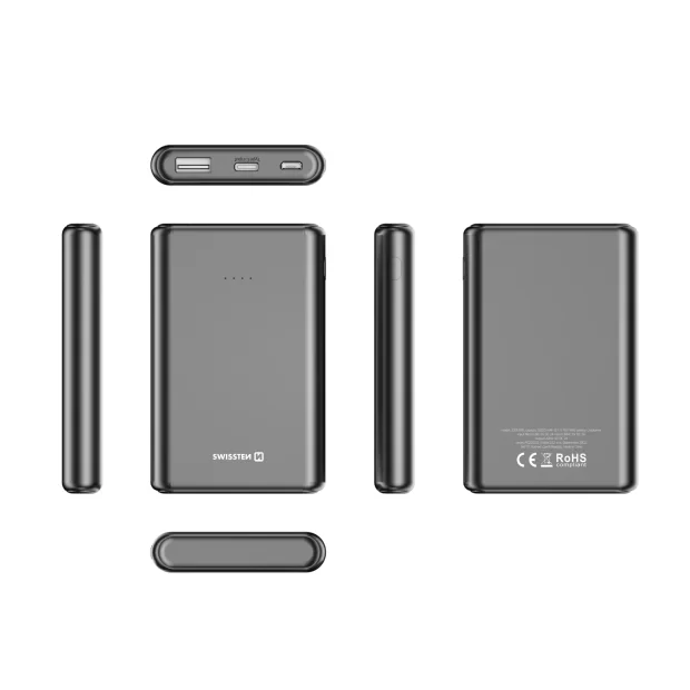 Swissten Power Line Power Bank 5000 mAh 10W Negru