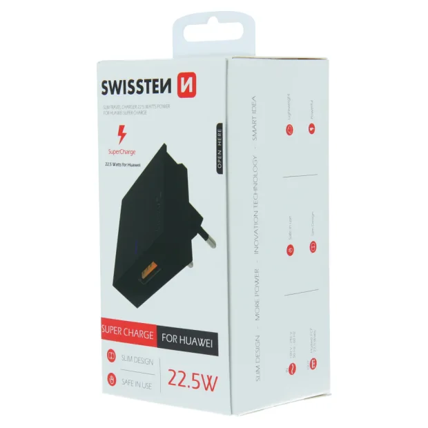 Adaptor Swissten Travel PRO Huawei Super Charge 22,5W Negru