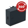 Adaptor Swissten Travel  Super Charging 25W + USB-C/USB-C 1,2 m Cablu de date Negru