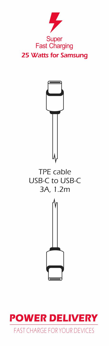 Adaptor Swissten Travel Super Charging 25W + Cablu de date USB-C/USB-C 1,2 m Alb thumb