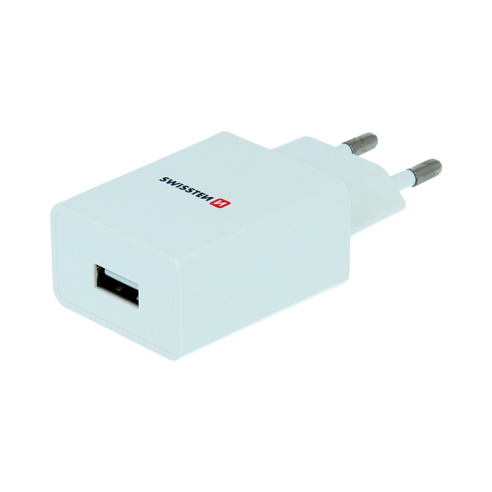 Swissten Travel Adapter Smart IC 1X USB 1A Power Alb thumb