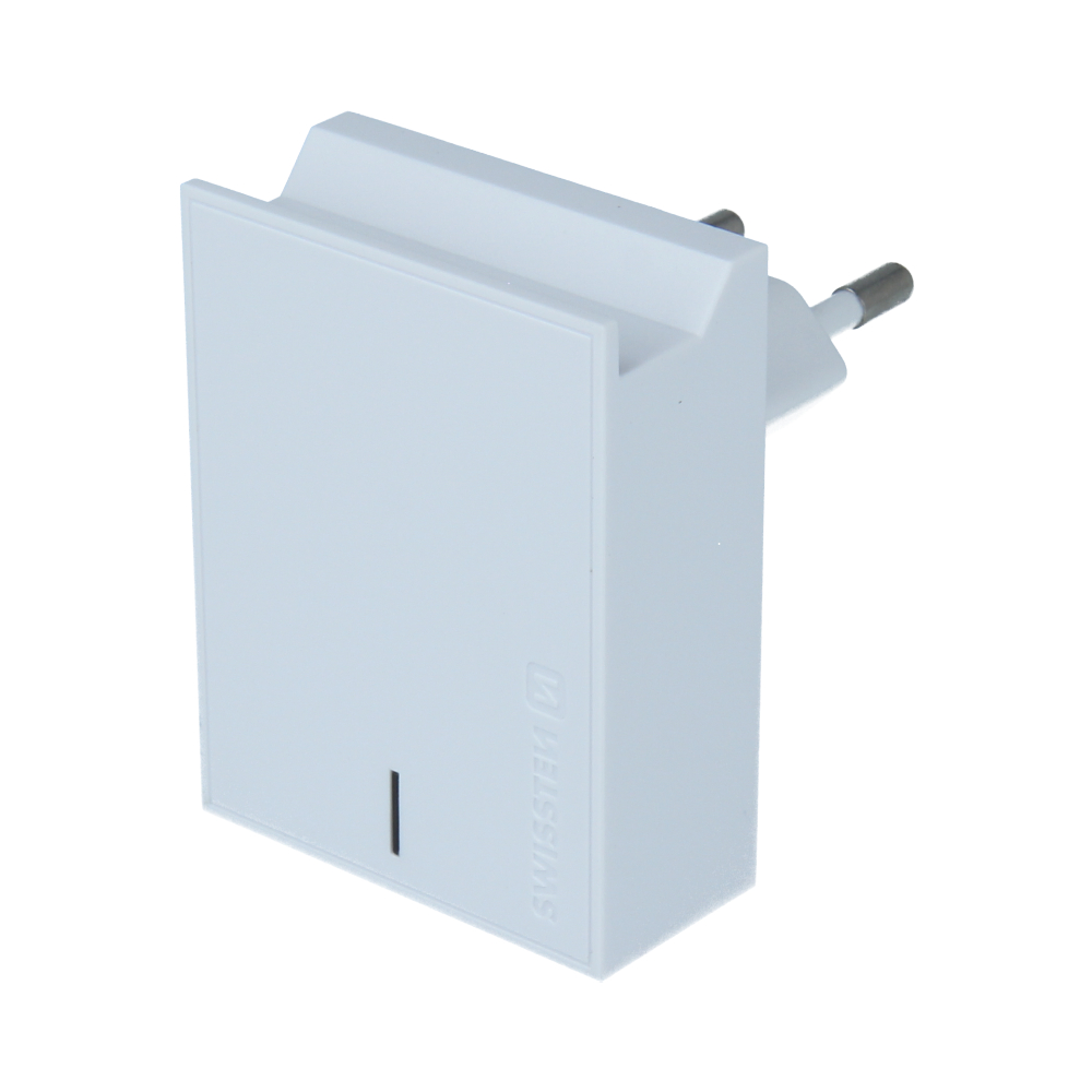 Swissten Travel Adapter Smart IC 2x USB 3A Power + Cablu de date USB / Lightning MFI 1,2 M Alb thumb