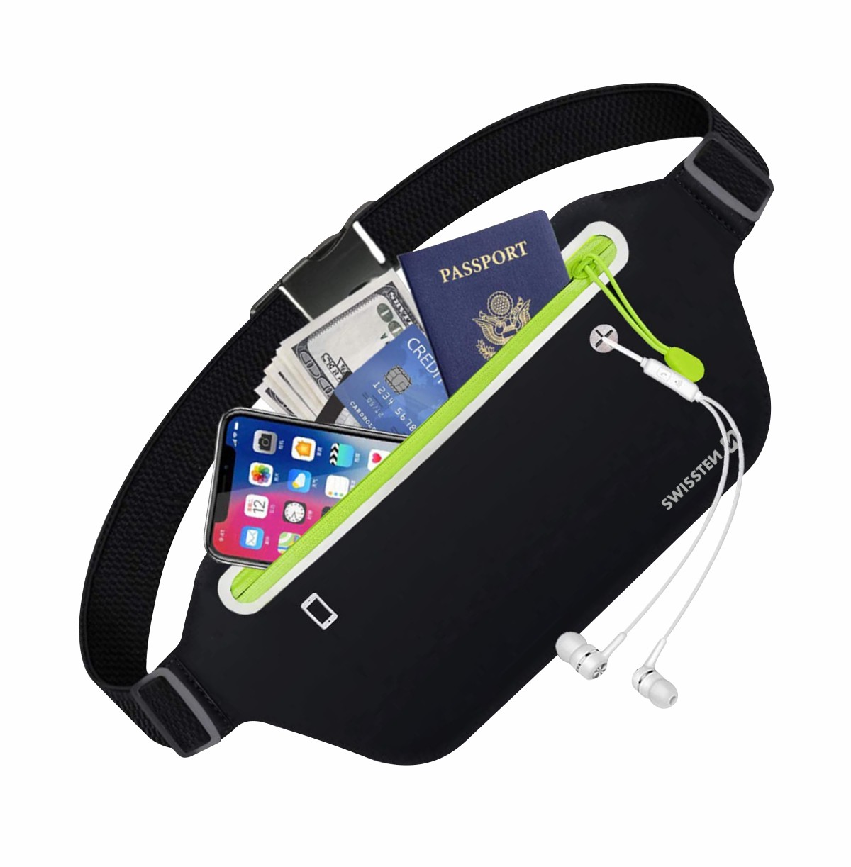 Waist bag swissten Negru thumb