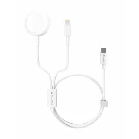 Swissten Charging Magnetic Cable 2in1 PRO Apple Watch and Lightning, USB-C 1,2 m
