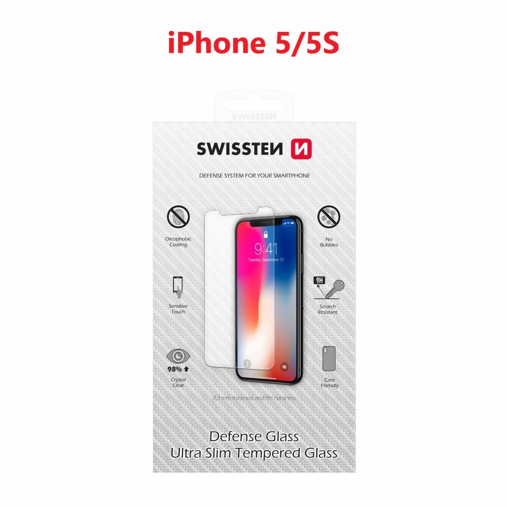 Folie sticla Swissten pentru  Iphone 5/5S 2.5D Transparent thumb