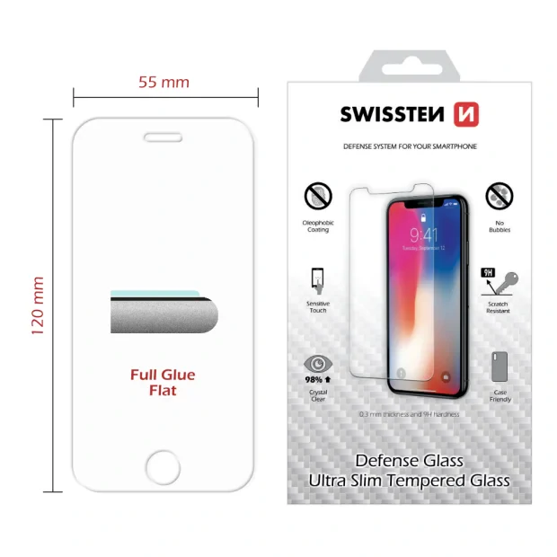 Folie sticla Swissten pentru  Iphone 5/5S 2.5D Transparent