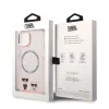 Husa Cover Karl Lagerfeld Magsafe With Ring Karl&amp;Choupette Bodies LOGO pentru iPhone 14 Pink
