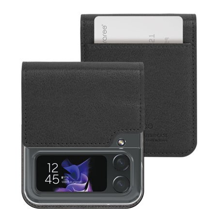 Husa Cover Araree Mustang Handmade pentru Samsung Galaxy Z Flip 4 Black thumb