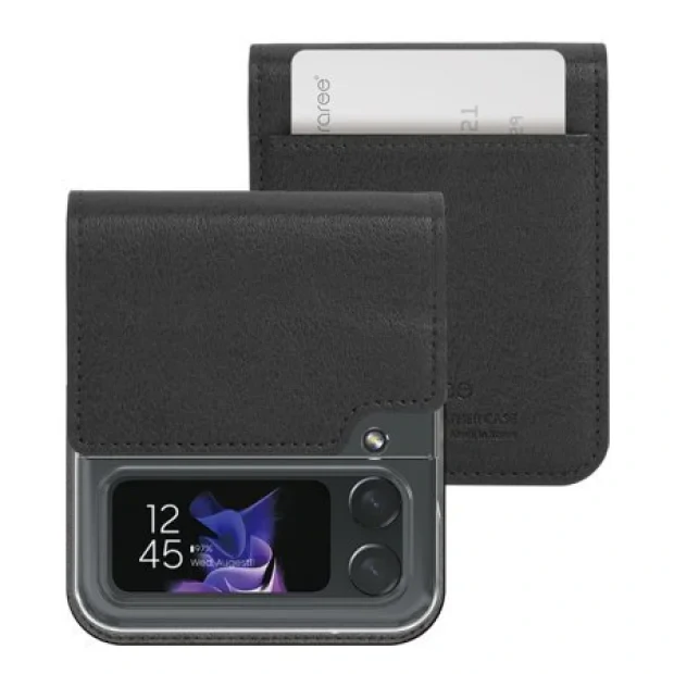 Husa Cover Araree Mustang Handmade pentru Samsung Galaxy Z Flip 4 Black