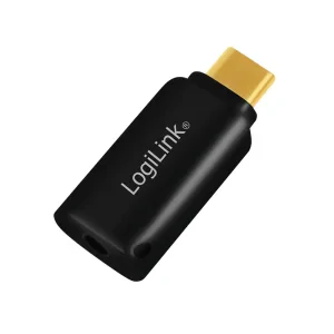 ADAPTOR audio LOGILINK USB-C la 3.5 mm jack (M), black, &quot;UA0356&quot; (include TV 0.18lei)