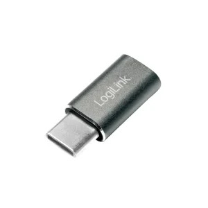 ADAPTOR LOGILINK, pt. smartphone, USB 3.0, USB Type-C (T) la Micro-USB (M), argintiu, &quot;AU0041&quot; (include TV 0.06 lei)