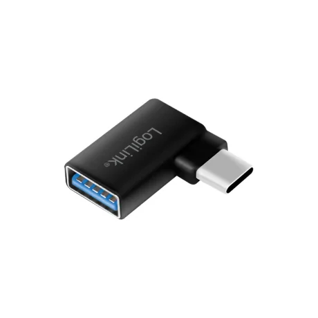 ADAPTOR LOGILINK, pt. smartphone, USB 3.2 Type-C (T) la USB 2.0 (M), USB-C 90 grade, pana la 5V / 3A 15W, negru, &quot;AU0055&quot; (include TV 0.06 lei)