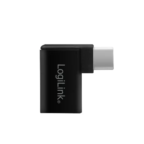 ADAPTOR LOGILINK, pt. smartphone, USB 3.2 Type-C (T) la USB 2.0 (M), USB-C 90 grade, pana la 5V / 3A 15W, negru, &quot;AU0055&quot; (include TV 0.06 lei)