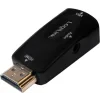ADAPTOR video LOGILINK, splitter HDMI (T) la VGA (M) + Jack 3.5mm (M), rezolutie maxima Full HD (1920 x 1080) la 30Hz, black, &quot;CV0107&quot; (include TV 0.18lei)
