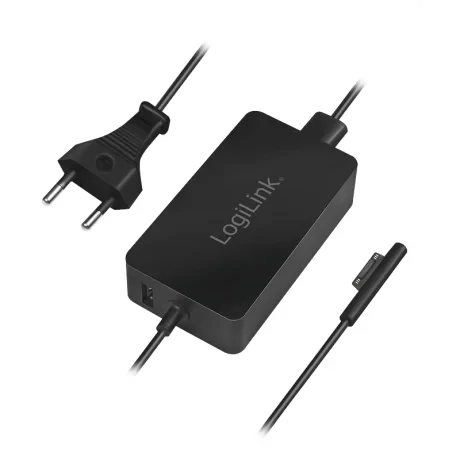 ALIMENTATOR retea 220V LOGILINK, pentru Microsoft Surface, compatibil cu Pro 6/4/3 si Laptop/Go/Book, 44W, USB 5V/1A, 0.5m, negru, "PA0197" (include TV 0.18lei)
