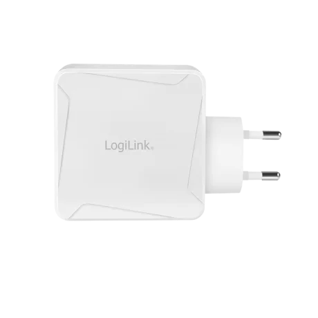 ALIMENTATOR retea 220V LOGILINK, universal, 1 x USB-C, 1 x USB-A, maxim 21V/3A, GaN 100W, suport OCP/OVP/OHP/SCP, alb, &quot;PA0281&quot;