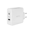 ALIMENTATOR retea 220V LOGILINK, universal, 1 x USB-C, 1 x USB-A, maxim 21V/3A, GaN 100W, suport OCP/OVP/OHP/SCP, alb, &quot;PA0281&quot;