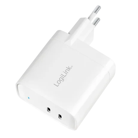 ALIMENTATOR retea 220V LOGILINK, universal, 2 x USB-C,  maxim 11V/1.8A, GaN 40W, suport OCP/OVP/OHP/SCP, alb, &quot;PA0282&quot;