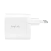 ALIMENTATOR retea 220V LOGILINK, universal, 2 x USB-C,  maxim 11V/5A, GaN 65W, suport OCP/OVP/OHP/SCP, alb, &quot;PA0283&quot;