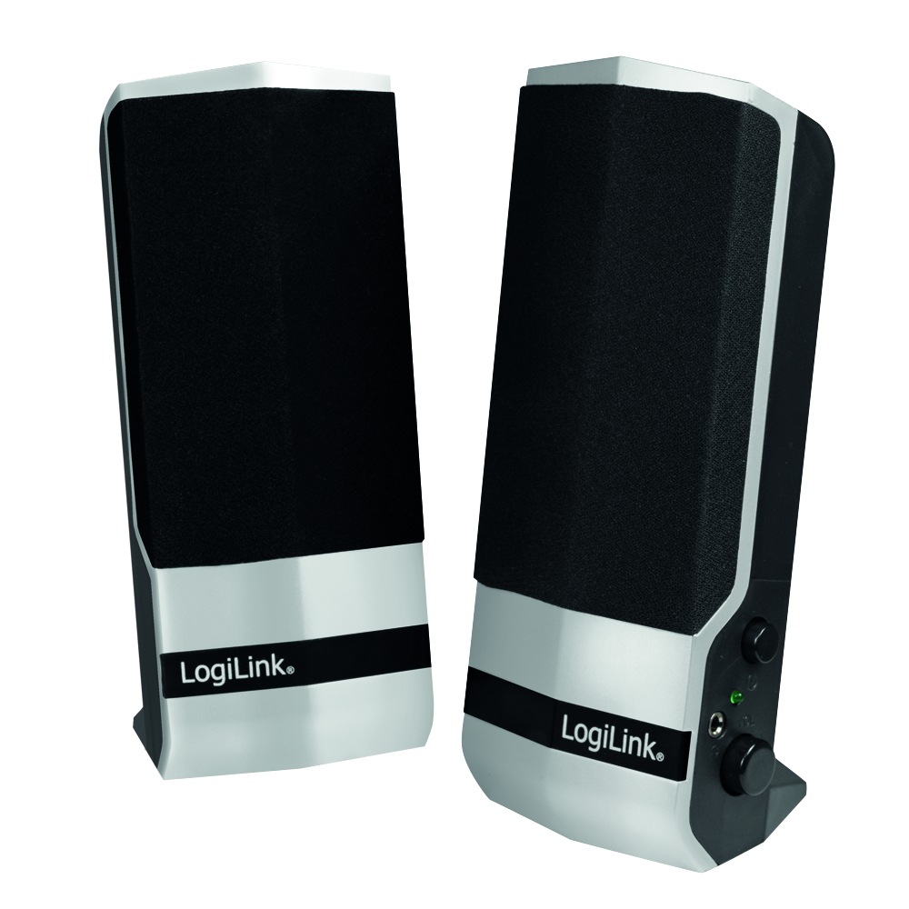 BOXE LOGILINK 2.0, RMS:  4.8W (2 x 2.4W), black&amp;silver, USB power "SP0026" (include TV 0.8lei) thumb