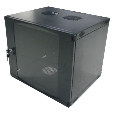 CABINET 19&quot; LOGILINK  12U, fixare pe perete, Flatpack (dezasamblat),  Black, 595 (h) x 540 (w) x 450 (d) mm, usa sticla cu blocare, otel 1.2mm, sarcina maxima 30Kg, &quot;W12F64B&quot;