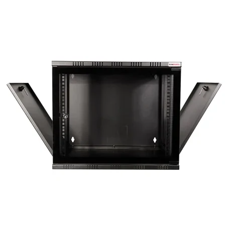 CABINET 19" LOGILINK   6U, fixare pe perete, Flatpack (dezasamblat),  Black, 323 (h) x 540 (w) x 400 (d) mm, usa sticla cu blocare, otel 1.5mm, sarcina maxima 50Kg, "W06A40B"